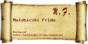Malobiczki Frida névjegykártya